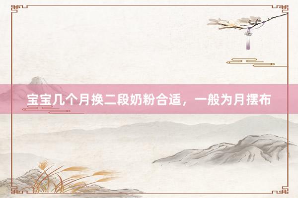 宝宝几个月换二段奶粉合适，一般为月摆布